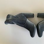 Forever Gray Velour Block Heel Almond Shaped Toe Sock Ankle Booties Size 6.5 Photo 3