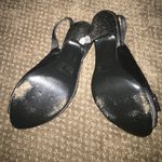 Lulu Townsend  Black Satin Slingback Heels Photo 4