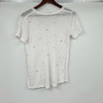 Rails  Cara Blue Sunnies Lightweight V-Neck Linen Blend novelty Tee size small Photo 1