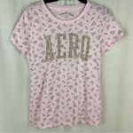Aeropostale Classic Crew Pink with Dainty Flowers and Silver AERO Extra Large Photo 64