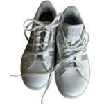 Adidas Women’s Athletic Sporty Court Style Lace Up Striped Sneakers Sz 7.5 Photo 1