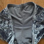 Dolls Kill NWOT Velvet velour grey lace trimmed lounge shorts Photo 4