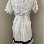 Chelsea and Violet Crochet Black Lace Boho Peasant Dress White Cotton Puff Size XS Photo 6