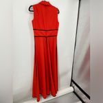 Source Unknown Vintage Long Red and‎ Black Dress Sleeveless bow tie Photo 3