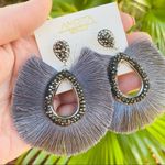 Amrita Singh Caviar stoned earrings with fanned out fringe Photo 1