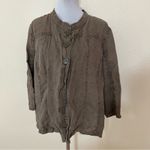 Caslon brown linen lightweight jacket women’s 22W wide plus Photo 6