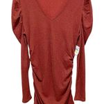 INC International Concepts Puff Sleeve Sweater Dress Burnt Pepper Women’s Medium Photo 0