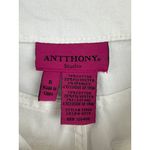 Women’s Anthony Studios Size 6 White Jeans with Silver & Grey Embroidery Photo 3