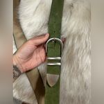 Urban Outfitters NWOT UO Isla Curved Buckle
Leather Belt In Olive Photo 3