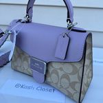 Coach Top handle Satchel with crossbody strap In Signature Canvas Photo 2