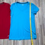 Bcg Shirt Bundle!! (2) V-Neck T-Shirts, Red & Blue Women's Large Photo 1