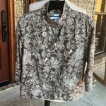 Croft & Barrow Linen Cotton Brown Print Jacket Photo 4