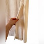 Free People cream corduroy skirt slit on side Photo 1