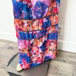 City Chic [] Blue Purple Abstract Floral Print Stained Glass Maxi Dress Sz 20 / L Photo 7
