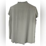 Calvin Klein  Gray Blouse with Mandarin Collar Photo 1