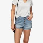 Roxy  Women’s Retro Surf Button Fly High Rise Denim Shorts 24 EUC Photo 0