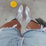 Metallic Boots Silver Size 6 Photo 0