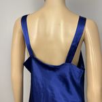 Vintage Barbizon Blue Satin Chemise Slip Dress Size Large Shiny Silky Nighty Photo 7