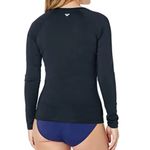 Roxy  Essentials Long Sleeve Zip-up Rashguard Rash Guard Shirt XL Black Photo 1