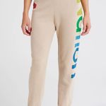 Aviator Nation  Sand Rainbow Logo Sweatpants Joggers New XS Photo 0