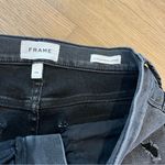 frame denim Frame Le Sylvie Slender Straight Denim Faded Black Distressed Jeans Photo 6