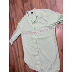 GapBody Green Striped 100% Cotton Long Nightshirt Sleep Shirt Women's M Photo 5