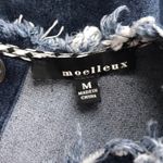 Anthropologie Moelleux Denim Lace Up Bell Sleeve Photo 4