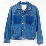 NEW MOTHER The Back Road Denim Patchwork Jacket M Blue Size M Photo 0