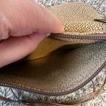 Borbonese Redwall Brown Leather‎ Made In Italy Vintage Top Zip Crossbody Purse Photo 5