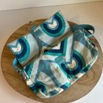 Kipling Blue Mod Swirl Print Slim Canvas Shoulder Bag Photo 2