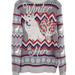 Game Of Thrones Women’s Winter Is Here Wolf Fair Isle Holiday Sweater Size M Photo 0