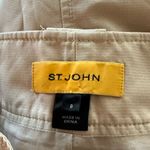 St. John  Light Tan Cargo Skirt Double Pocket Silver Button Size 8 Photo 5