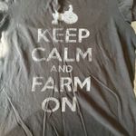 Graphic Tee "Keep Calm Farm On" Size M Photo 1