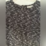Loft  black and white short sleeve tweed dress size medium Photo 5