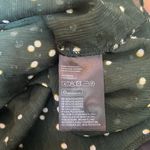 H&M green ruffle shear long sleeve button up shirt | 2 Photo 5