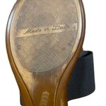 Italian Shoemakers  Flat Dressy Thick Band Sandals Summer Black & Tan Women 6 Photo 4