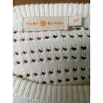 Tory Burch  White Cotton Open Knit Sweater  Size Small Photo 4
