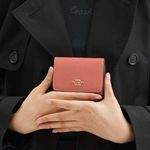 Coach  Card Holder Wallet In Signature Canvas with Floral Print Photo 1