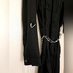 White House | Black Market WHBM Black & Gold Long Sleeve Button-Up Chain Belted Pocketed Midi Utility Dress Photo 8