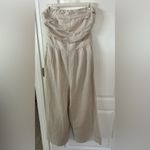 Sugar Lips  Strapless Linen Wide Leg Jumpsuit Photo 1
