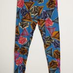 LuLaRoe Printed Leggings Phonograph Record Player Blue - Tall & Curvy - GUC Photo 1