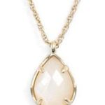 Kendra Scott Kiri Teardrop Pendant Necklace Ivory Mother of Pearl and Gold Photo 1