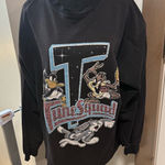 Vintage 1996 Warner Bros Tune Squad Space Jam Crewneck Sweatshirt Black Oversize Size XL Photo 0