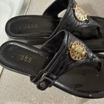 Guess  Leopard Print Wedge Thong Sandals Photo 0