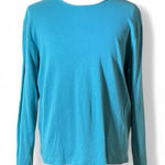 Pendleton  Turquoise Long Sleeve Crew Neck Cotton T Shirt Top XL Photo 0