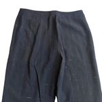Lafayette 148 Wide Leg Virgin Wool Pant Size 10 Black With White‎ Twill Lines HR Photo 7