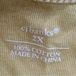 CJ Banks Yellow Tank Top Lightweight Sleeveless Closet Staple Summer Nautical Size 2X Photo 7