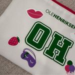 Ole Henriksen White Cosmetic Pouch with Pink Zipper and Summer Decals NEW Photo 1