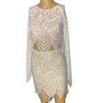 For Love & Lemons Ivory color Lace Long Sleeve Two-Piece Dress/Set M Photo 3