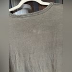 Aerie  Olive distressed boyfriend tee oversized scoop neck short sleeve Tshirt Photo 7